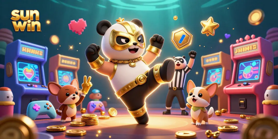 Engage with sun win's thrilling gaming action featuring vibrant casino elements and lively characters.