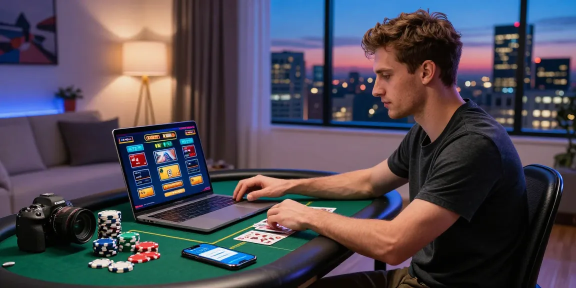 Engaging online gaming scene highlighting a player at https://brcs.co.uk with credit card casino games and vibrant ambiance.